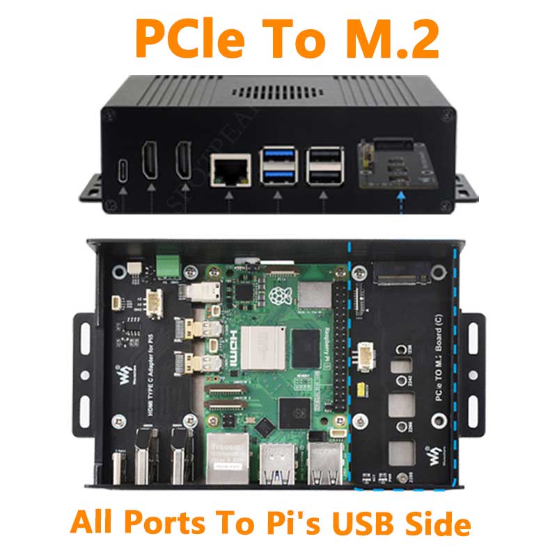 Kit casing kotak Raspberry Pi  - Nvme Ssd ulasan dan harga